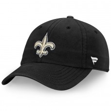 Men's New Orleans Saints NFL Pro Line by Fanatics Branded Black Team Fundamental Adjustable Hat 2855880